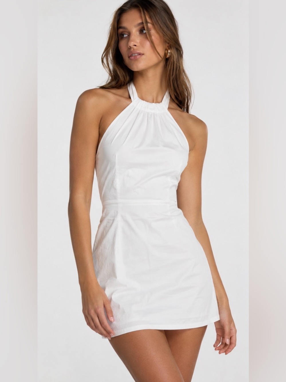 Express White Halter Mini Dress🤍🤍🤍